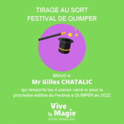 Vignette de 4 places "carré or" remportées à QUIMPER